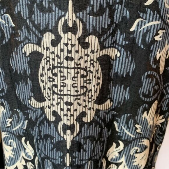 Women's Handmade Indian Kurta Sequined Tasseled Fringe Hem Golden Yellow Black - Picture 7 of 12